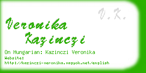 veronika kazinczi business card